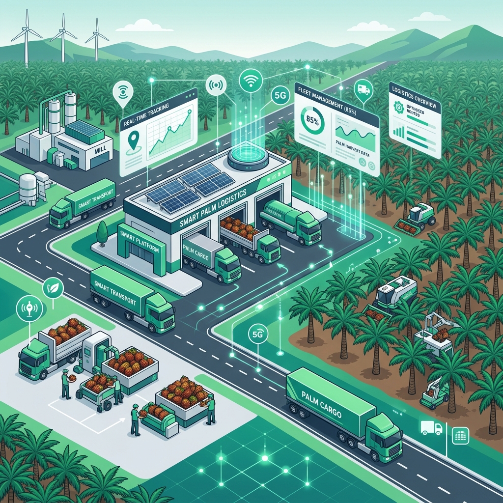 Smart Plantation Logistics Illustration